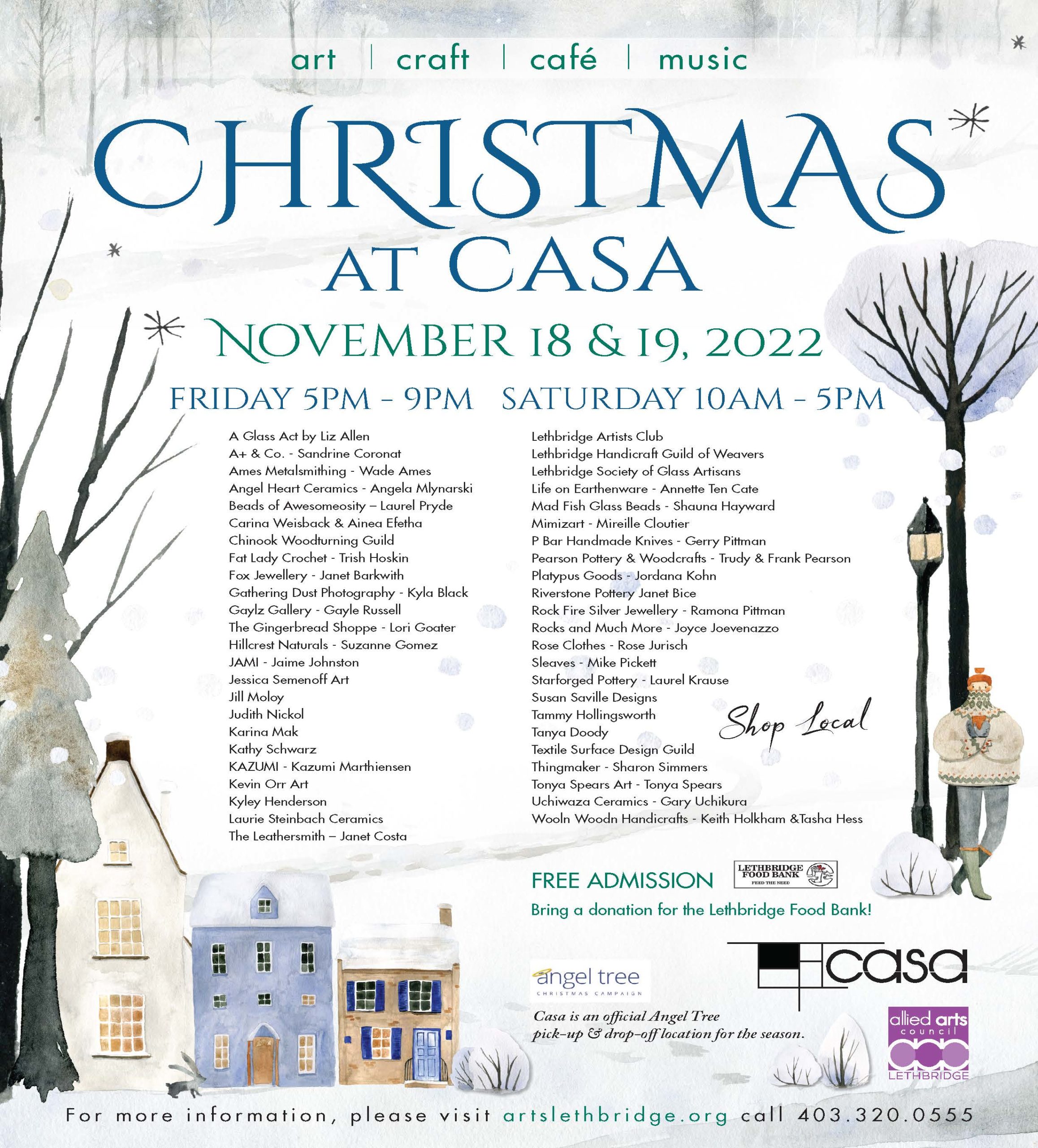 Christmas at Casa poster with vendor list