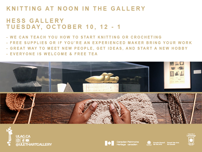 Knitting at Noon in the Gallery
