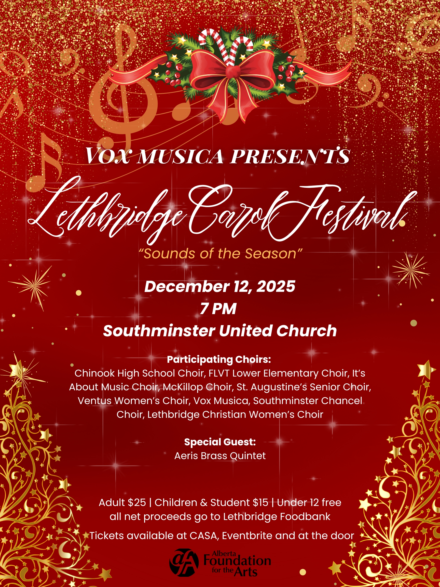Vox Musica Choral Society  Presents: Lethbridge Carol Festival